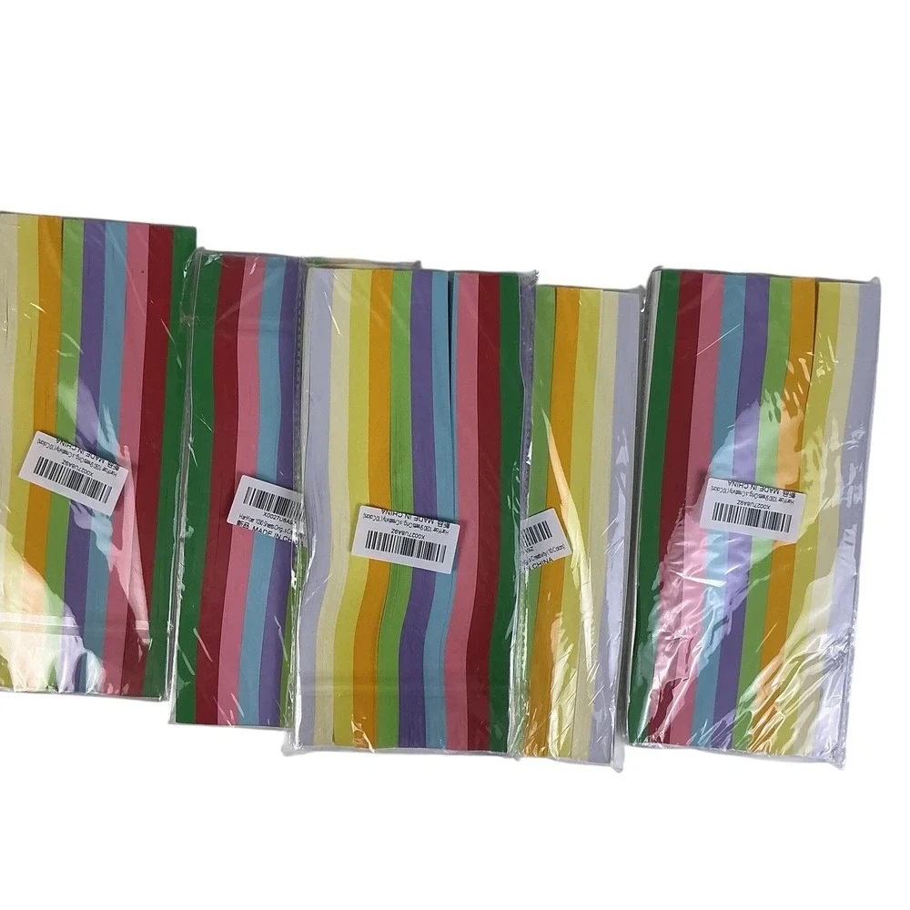 Paper Quilling Strips Multicolor Craft Paper‎ Sealed Assorted Colors Lot